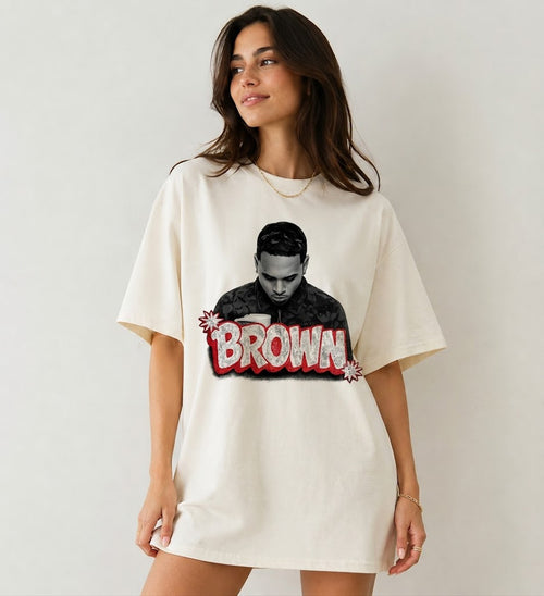 Chris Brown "BROWN" Logo Comfort Colors Shirt