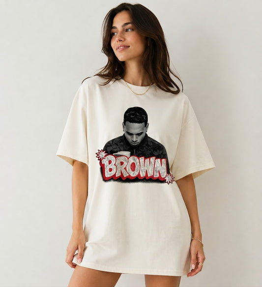 Chris Brown "BROWN" Logo Comfort Colors Shirt