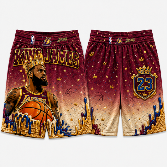 LeBron James King James 23 Basketball Jersey Shorts