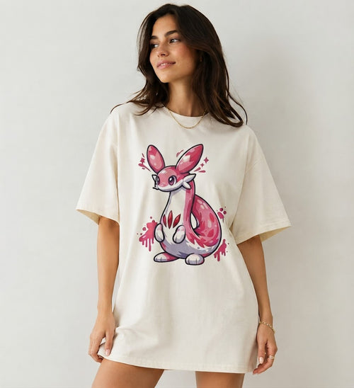 Lovander Palworld T-Shirt, Pink Chillet Anime Tee, Gamer Gift