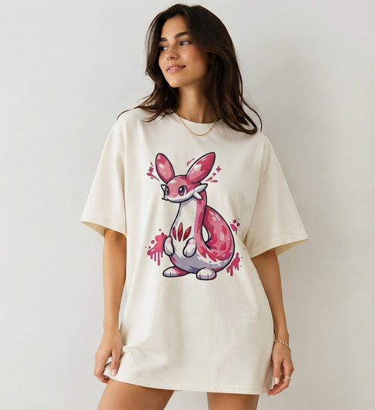 Lovander Palworld T-Shirt, Pink Chillet Anime Tee, Gamer Gift