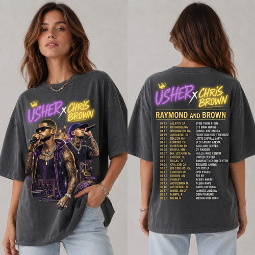 Raymond and Brown Tour Tee, Comfort Colors Retro Concert Shirt, Oversized R&B Fan Apparel