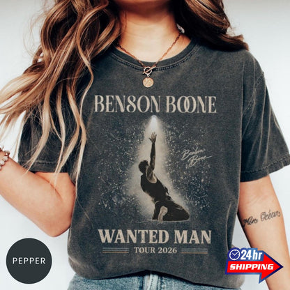 Vintage Benson Boone Wanted Man Tour 2026 Shirt