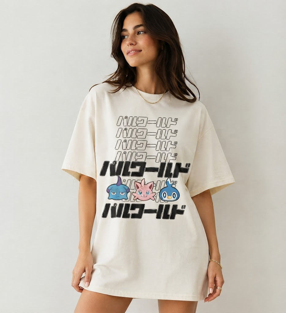 Palworld Japanese Logo Graphic Tee