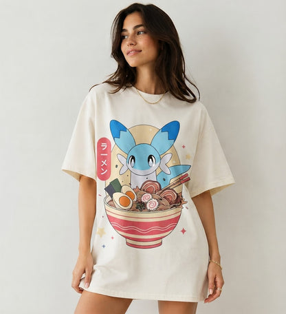 Chillet Ramen Palworld T-Shirt, Cute Anime Noodle Gamer Tee