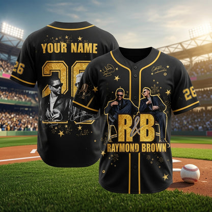 Custom R&B Gold Baseball Jersey