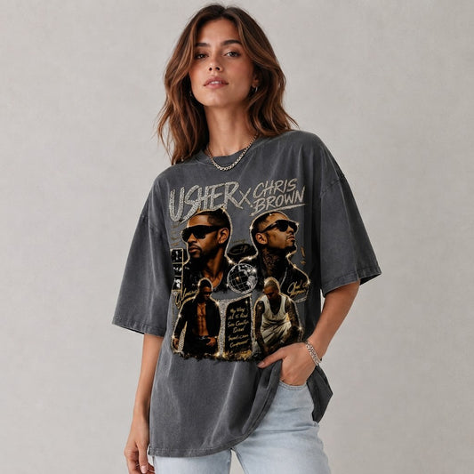 Usher x Chris Brown Vintage Graphic Comfort Colors Tee