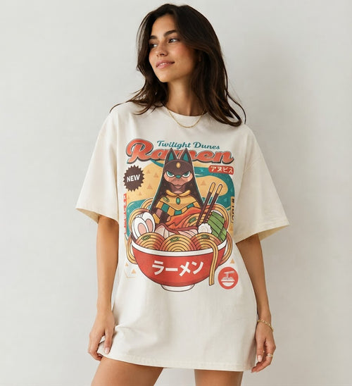 Anubis Ramen Palworld T-Shirt, Twilight Dunes Gamer Tee, Anime Gift