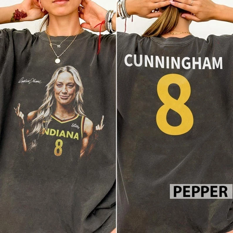 Retro WNBA Player Graphic Tee, Sophie Cunningham #8 Comfort Colors Shirt
