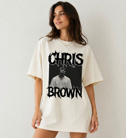 Chris Brown Vintage Style Graphic Comfort Colors Tee
