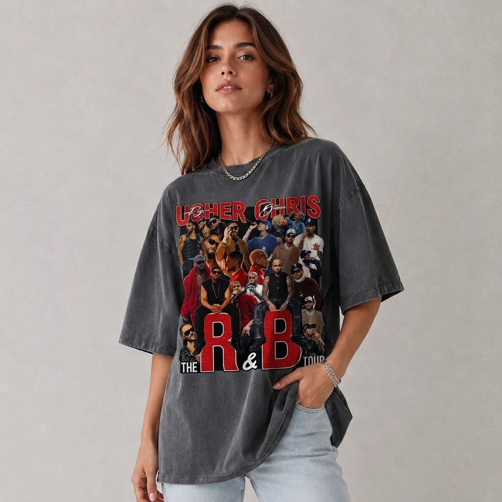Comfort Colors Usher & Chris Brown The R&B Tour Graphic Tee
