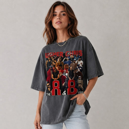 Comfort Colors Usher & Chris Brown The R&B Tour Graphic Tee