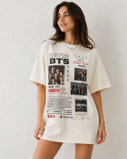 BTS World Tour 2026 Concert Comfort Colors Shirt Retro Bootleg Tee