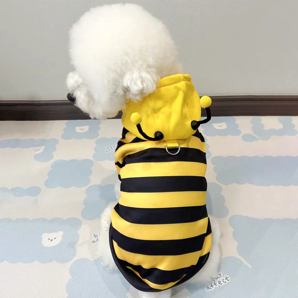 Cute Bumble Bee Dog Hoodie - Halloween Pet Costume