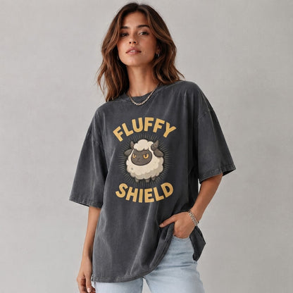 Lamball Fluffy Shield Palworld T-Shirt, Cute Sheep Gamer Tee