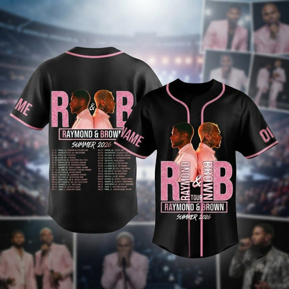 R&B Raymond & Brown Summer 2026 Tour Baseball Jersey