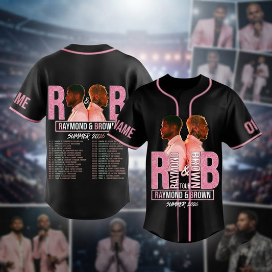 R&B Raymond & Brown Summer 2026 Tour Baseball Jersey