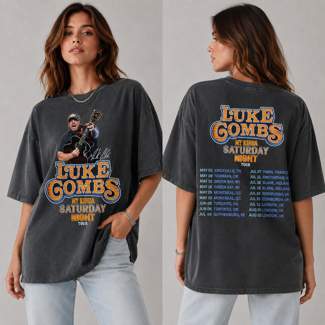 Gildan Vintage Hilary Duff The Lucky Me Tour Concert Graphic Tee Shirt