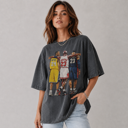 Basketball Legends Vintage Tee (Bryant, Jordan, James)