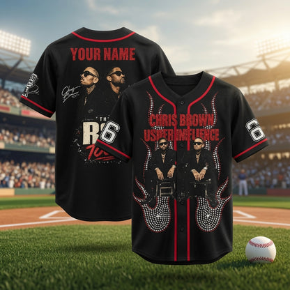 Chris Brown & Usher Custom Baseball Jersey