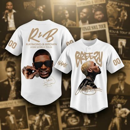 R&B Raymond & Brown 2026 World Tour Baseball Jersey