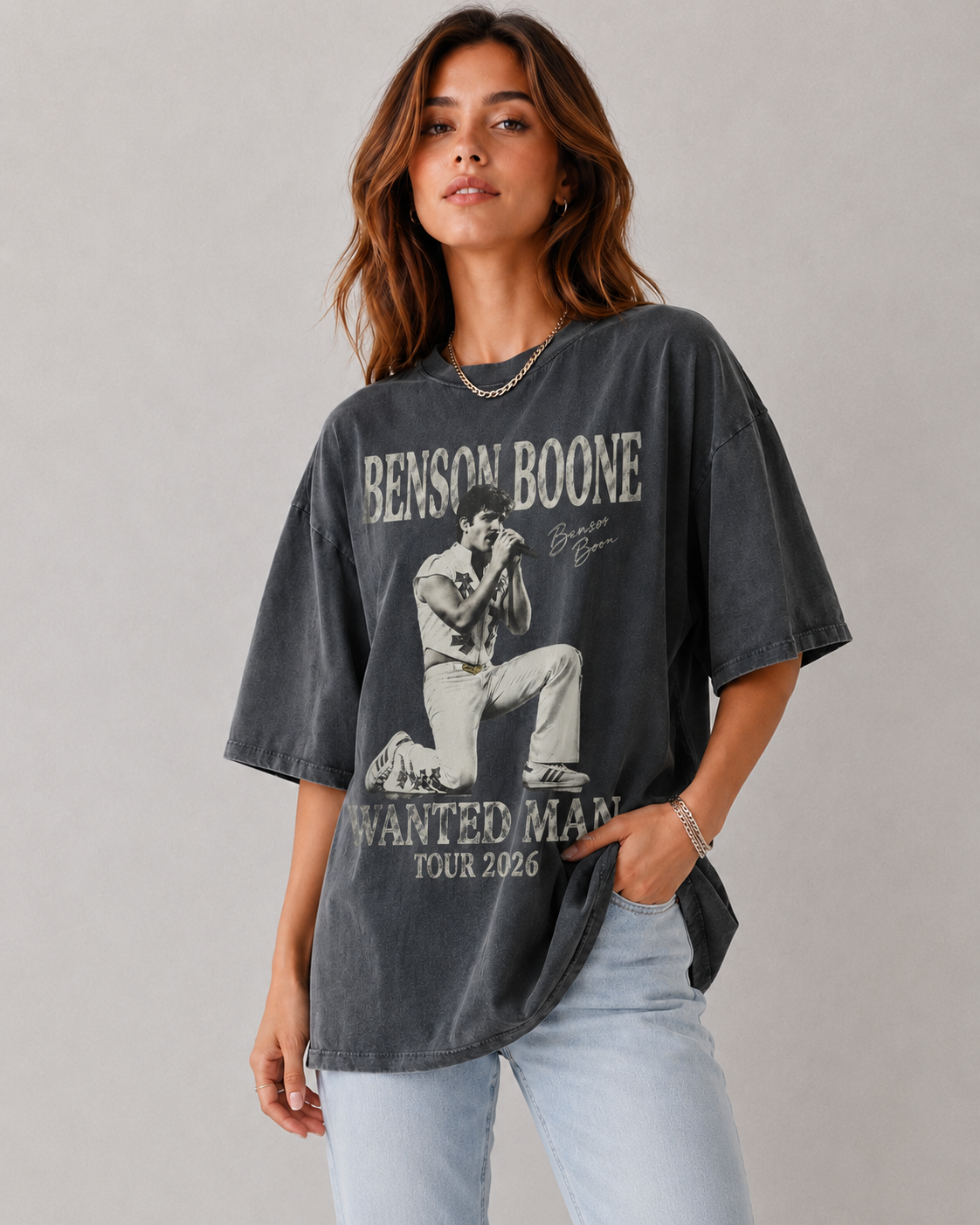 Benson Boone Wanted Man Tour 2026 Vintage Tee