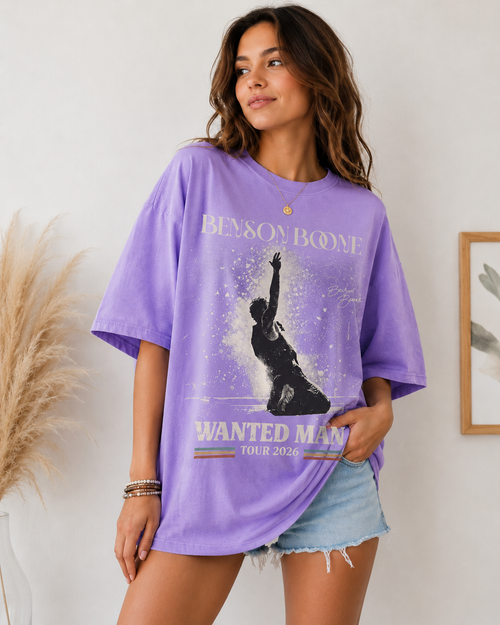 Benson Boone Wanted Man Tour 2026 Vintage Tee