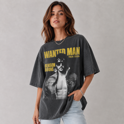 Benson Boone Wanted Man Tour 2026 Vintage Tee