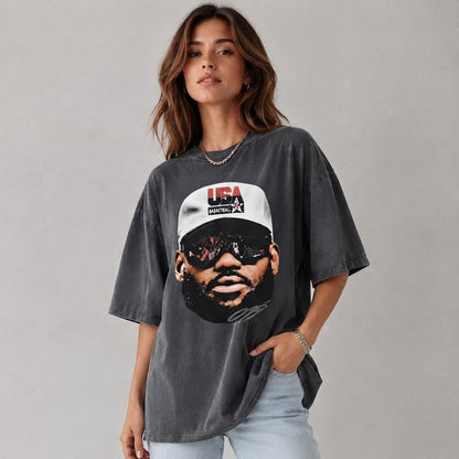 USA Basketball King James Vintage Tee