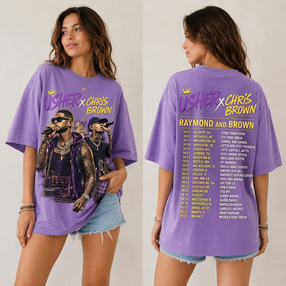 Raymond and Brown Tour Tee, Comfort Colors Retro Concert Shirt, Oversized R&B Fan Apparel