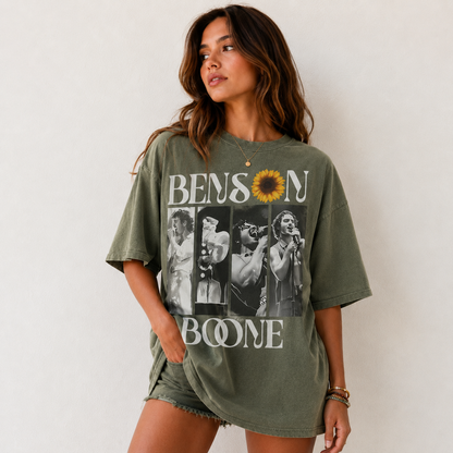 Benson Boone Sunflower Photo Collage Comfort Colors Tee