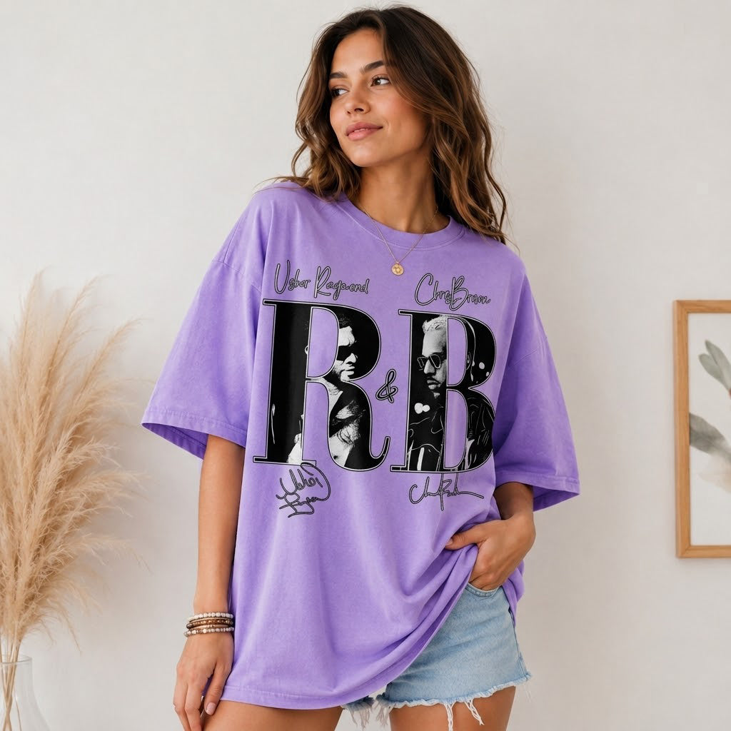 Usher & Chris Brown "R&B" Signature Comfort Colors Tee