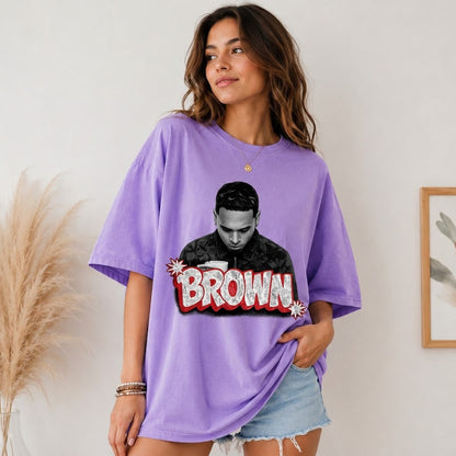 Chris Brown "BROWN" Logo Comfort Colors Shirt
