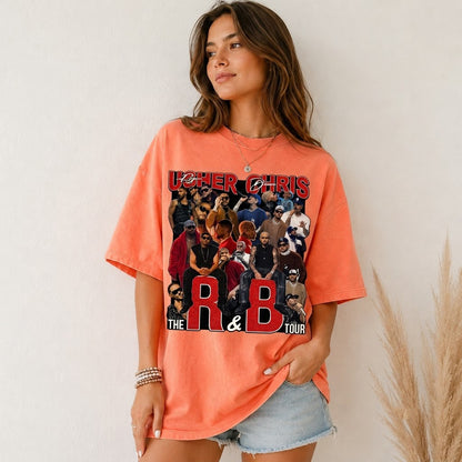 Comfort Colors Usher & Chris Brown The R&B Tour Graphic Tee