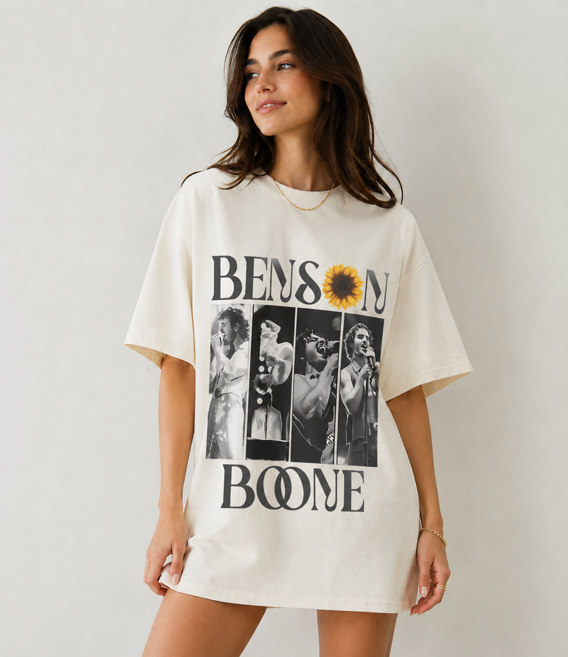 Benson Boone Sunflower Photo Collage Comfort Colors Tee