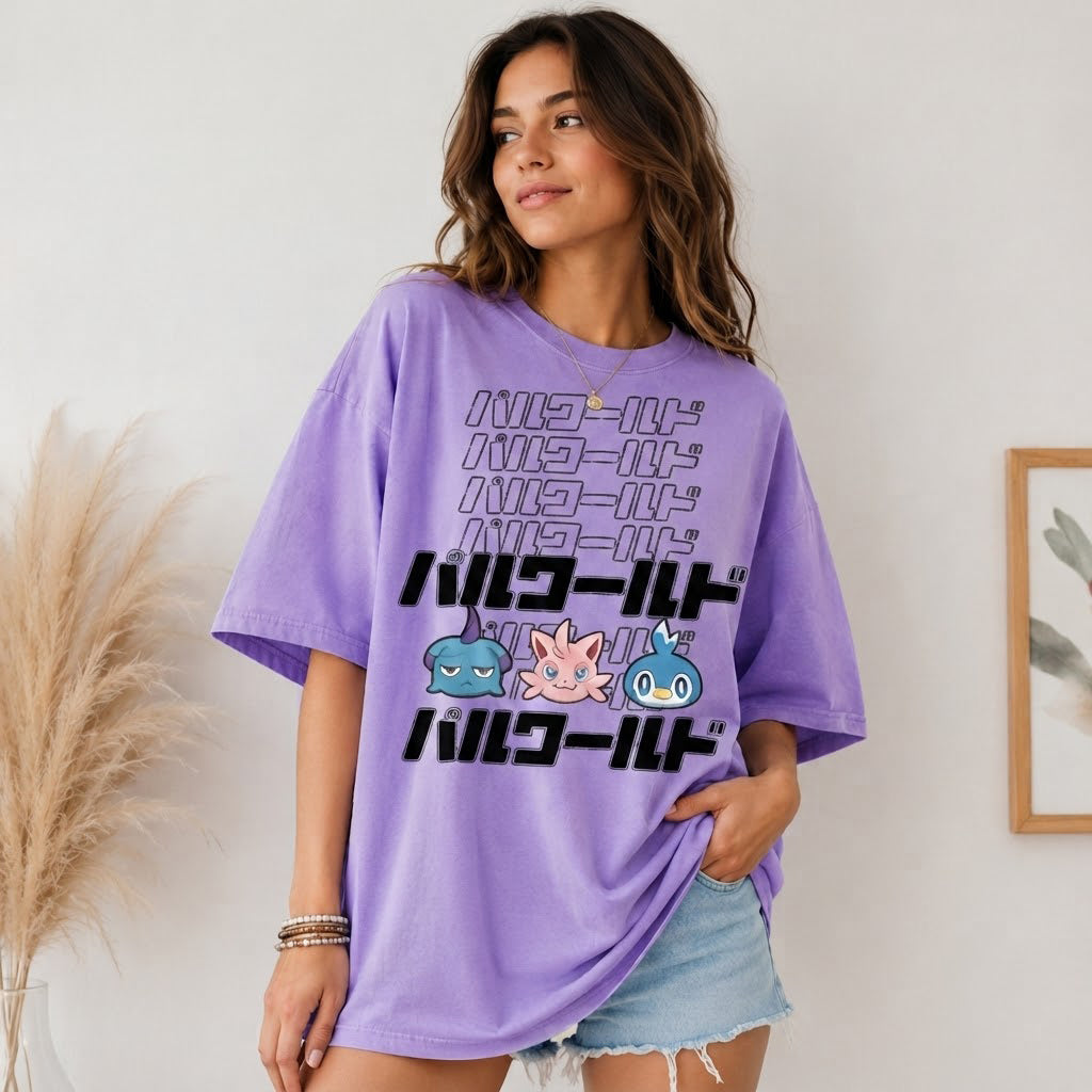 Palworld Japanese Logo Graphic Tee