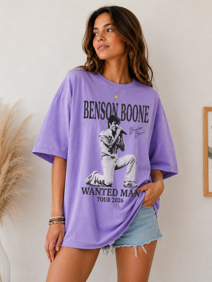 Benson Boone Wanted Man Tour 2026 Vintage Tee