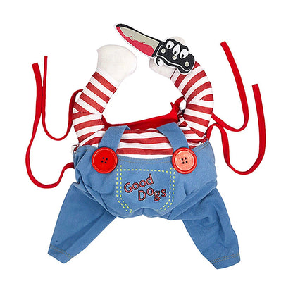 Chucky Pet Costume - Halloween Cat Outfit