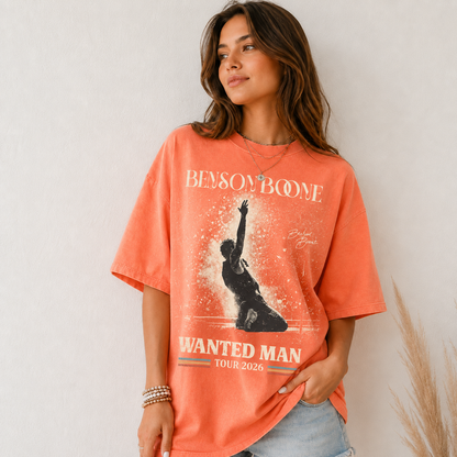 Benson Boone Wanted Man Tour 2026 Vintage Tee