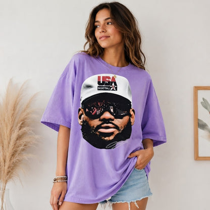 USA Basketball King James Vintage Tee