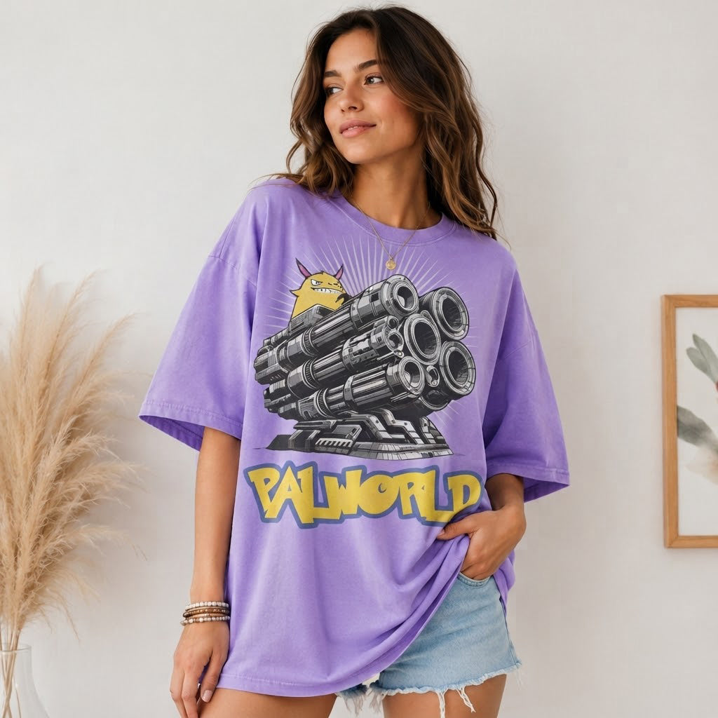 Palworld Gunner Oversized Gaming Shirt