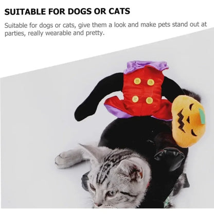 Headless Pumpkin Rider Pet Costume - Funny Halloween Dog Outfit - Halloween Party Cosplay