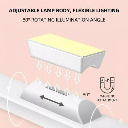 Rechargeable Magnetic LED Desk Lamp, Stepless Dimmable Wireless Reading Light, Touch Control Under Cabinet Light for Home Office Bedroom