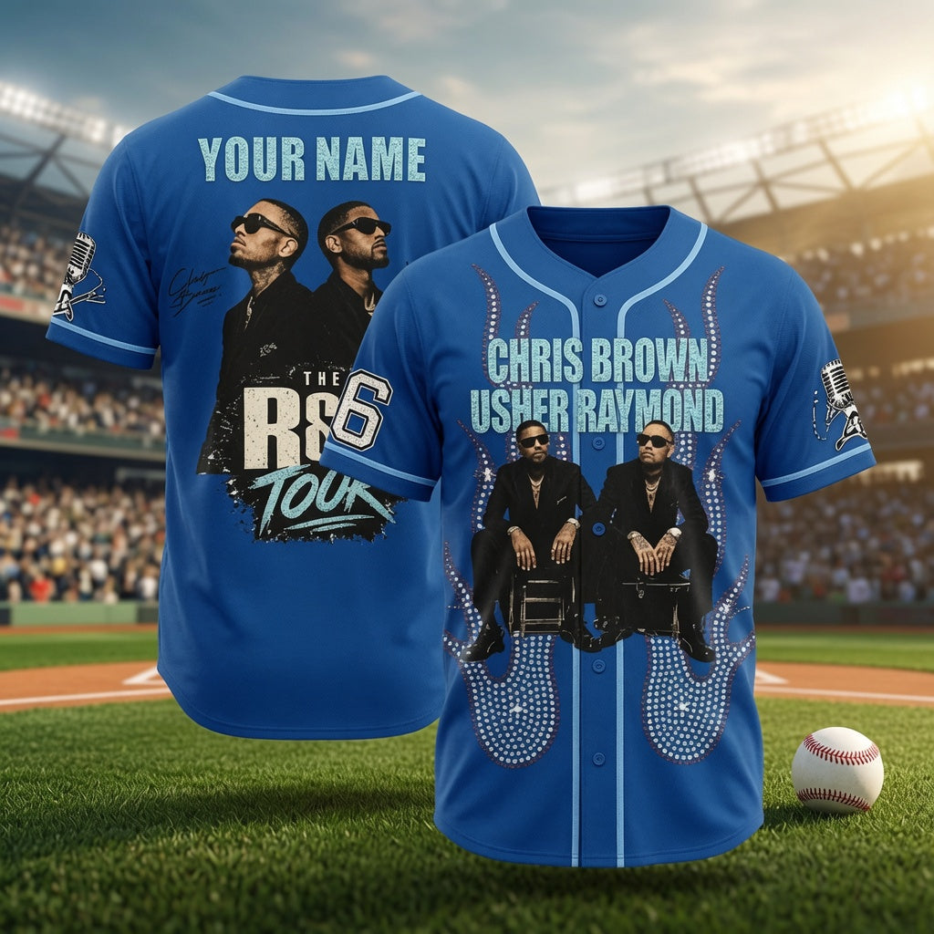 Chris Brown & Usher Custom Baseball Jersey