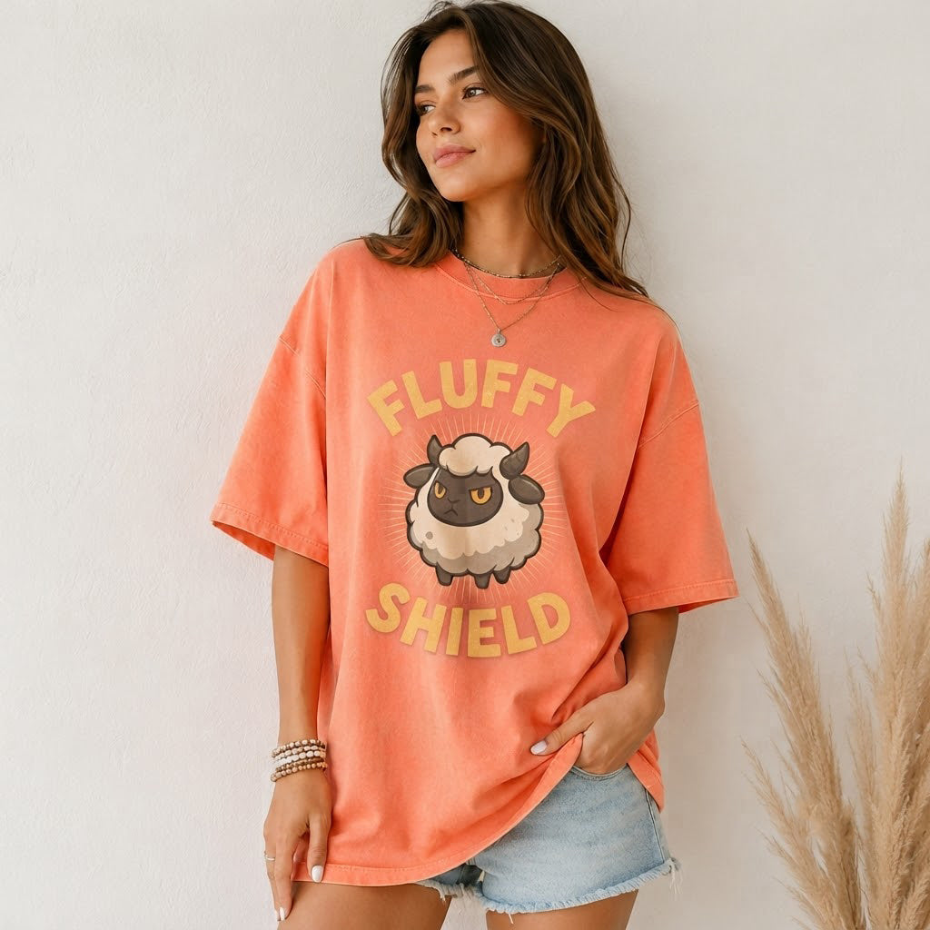 Lamball Fluffy Shield Palworld T-Shirt, Cute Sheep Gamer Tee