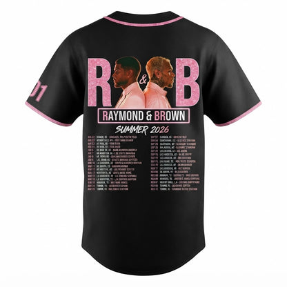 R&B Raymond & Brown Summer 2026 Tour Baseball Jersey