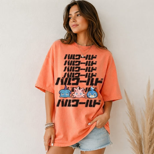 Palworld Japanese Logo Graphic Tee