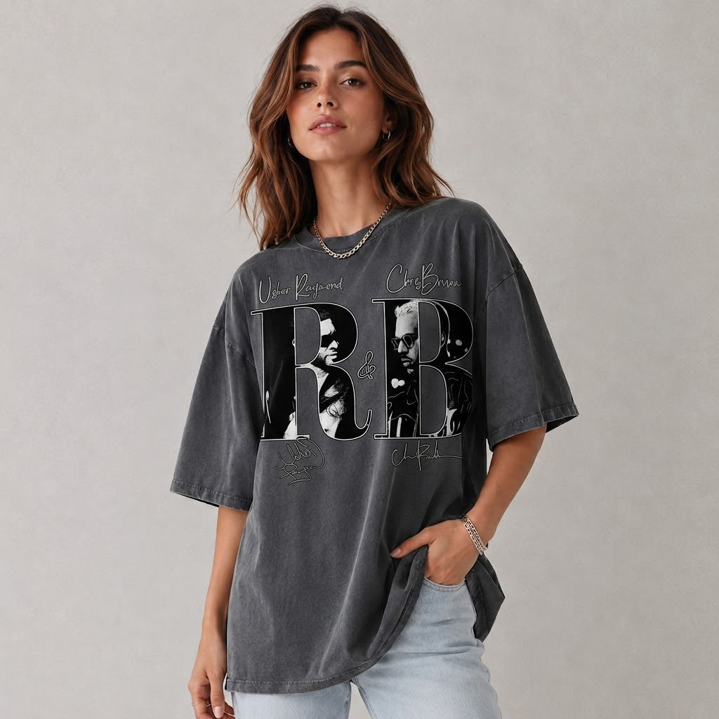 Usher & Chris Brown "R&B" Signature Comfort Colors Tee