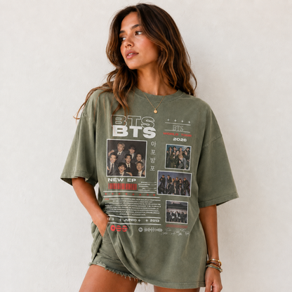 BTS World Tour 2026 Concert Comfort Colors Shirt Retro Bootleg Tee