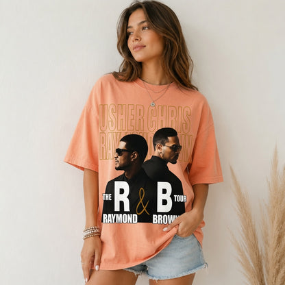 Usher x Chris Brown Tour Shirt, Comfort Colors Vintage Graphic Tee, R&B Music Fan Gift
